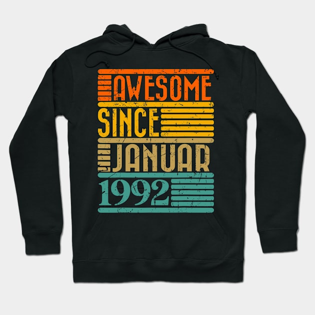 Awesome Since January 1992 32 Years Old 32th Birthday Hoodie by rhazi mode plagget